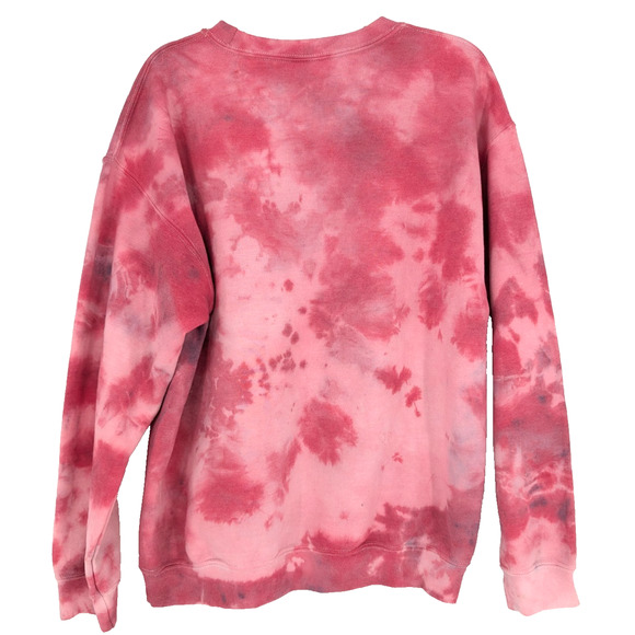 VTG Red Tie Dye Menorah Graphic Hannukah Holiday Judaica Sweatshirt Unisex Large - Picture 3 of 6